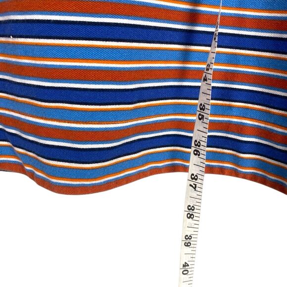 Land's End Red/Blue Striped Short Sleeve Cotton Blend‎ Dress - L (14-16) 356 - Picture 8 of 9